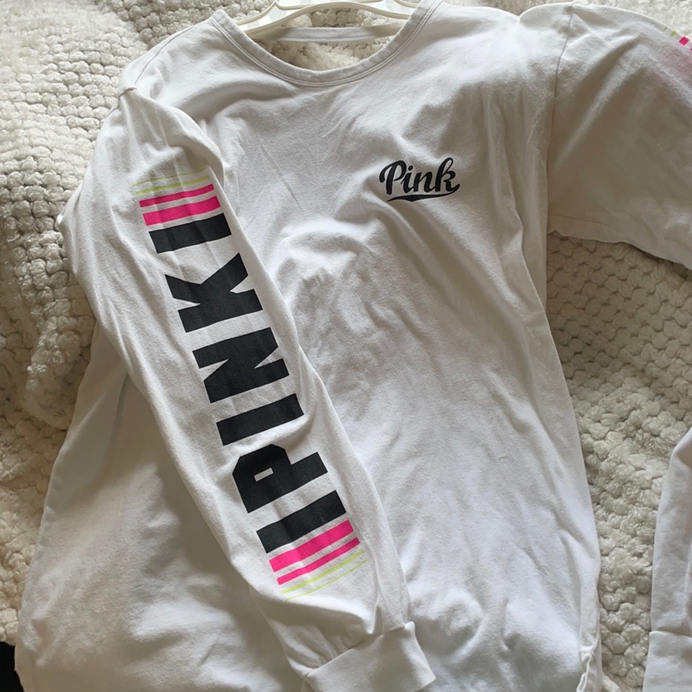 PINK long sleeve open back shirt